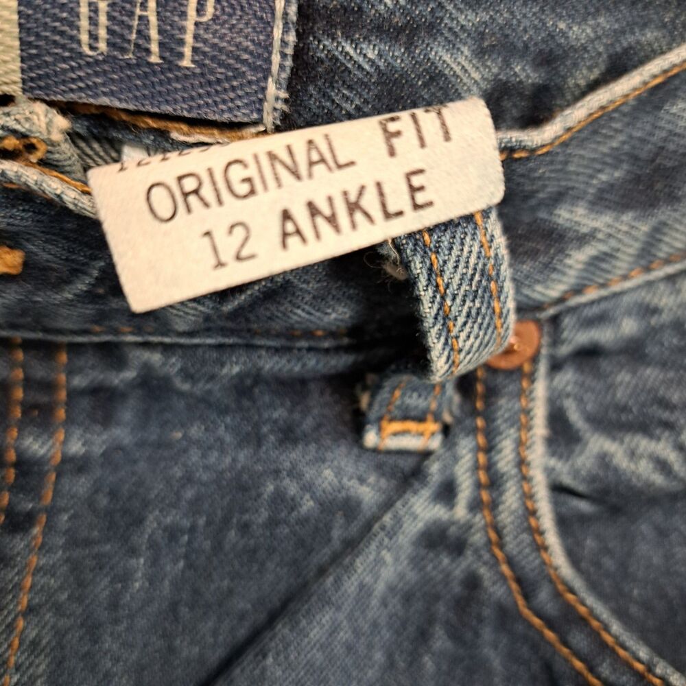 Vintage GAP Original Fit Ankle Jeans Womens 12 Medium Wash Made in USA Denim - Picture 4 of 7